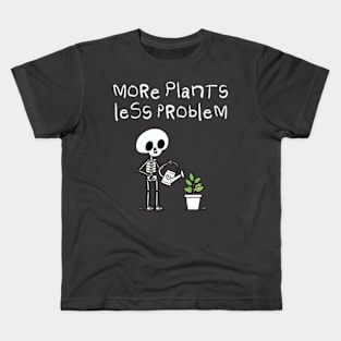 More Plants Less Problem - Earth Day 2024 Kids T-Shirt